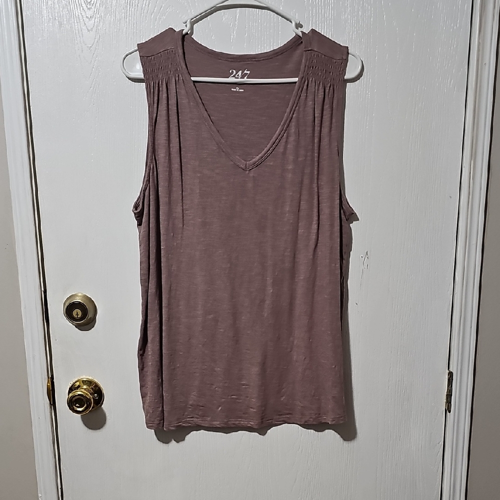 247 Mauve Sleeveless Tank Top